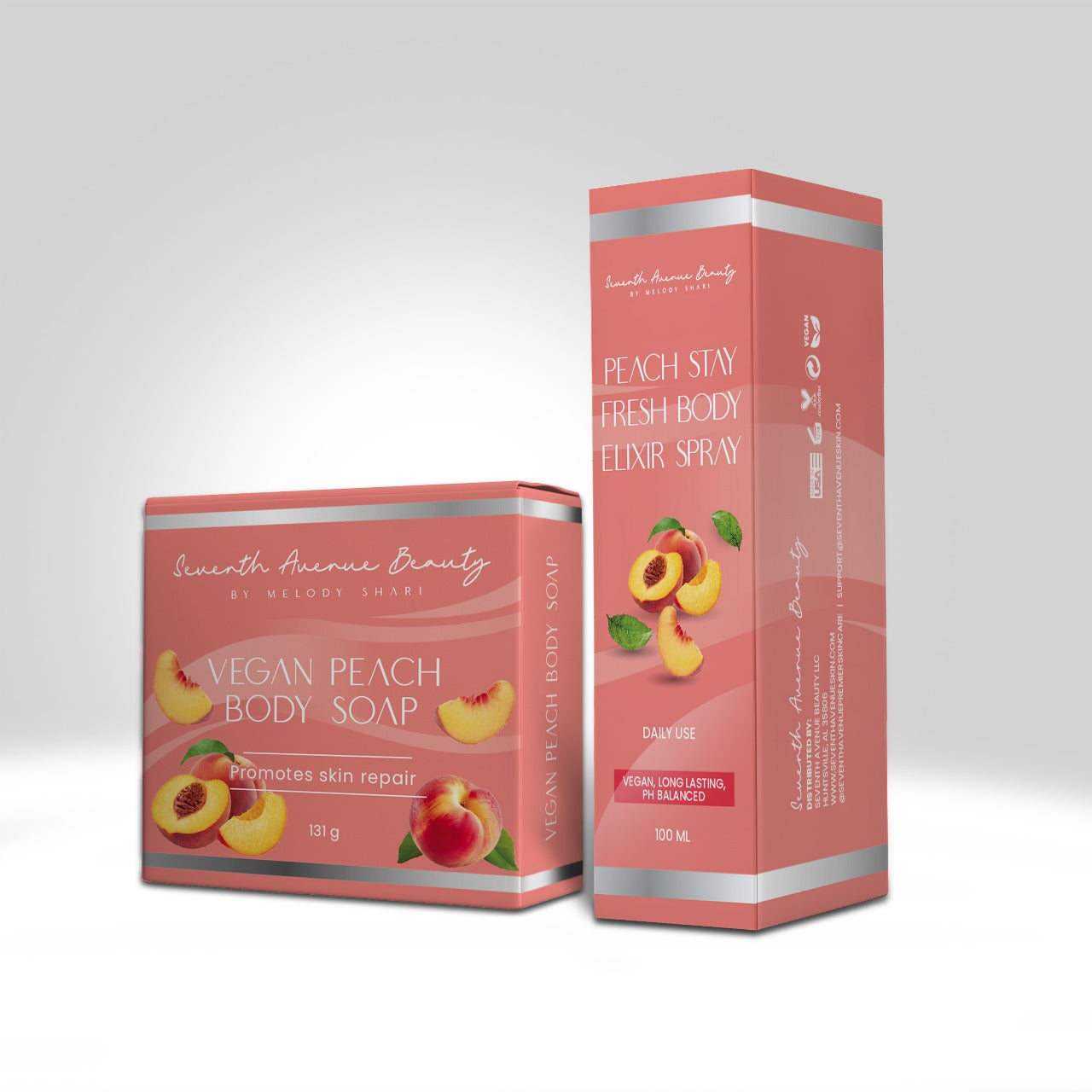 Peach Nature Crafted Vegan Soap & Peach Elixir Spray Duo