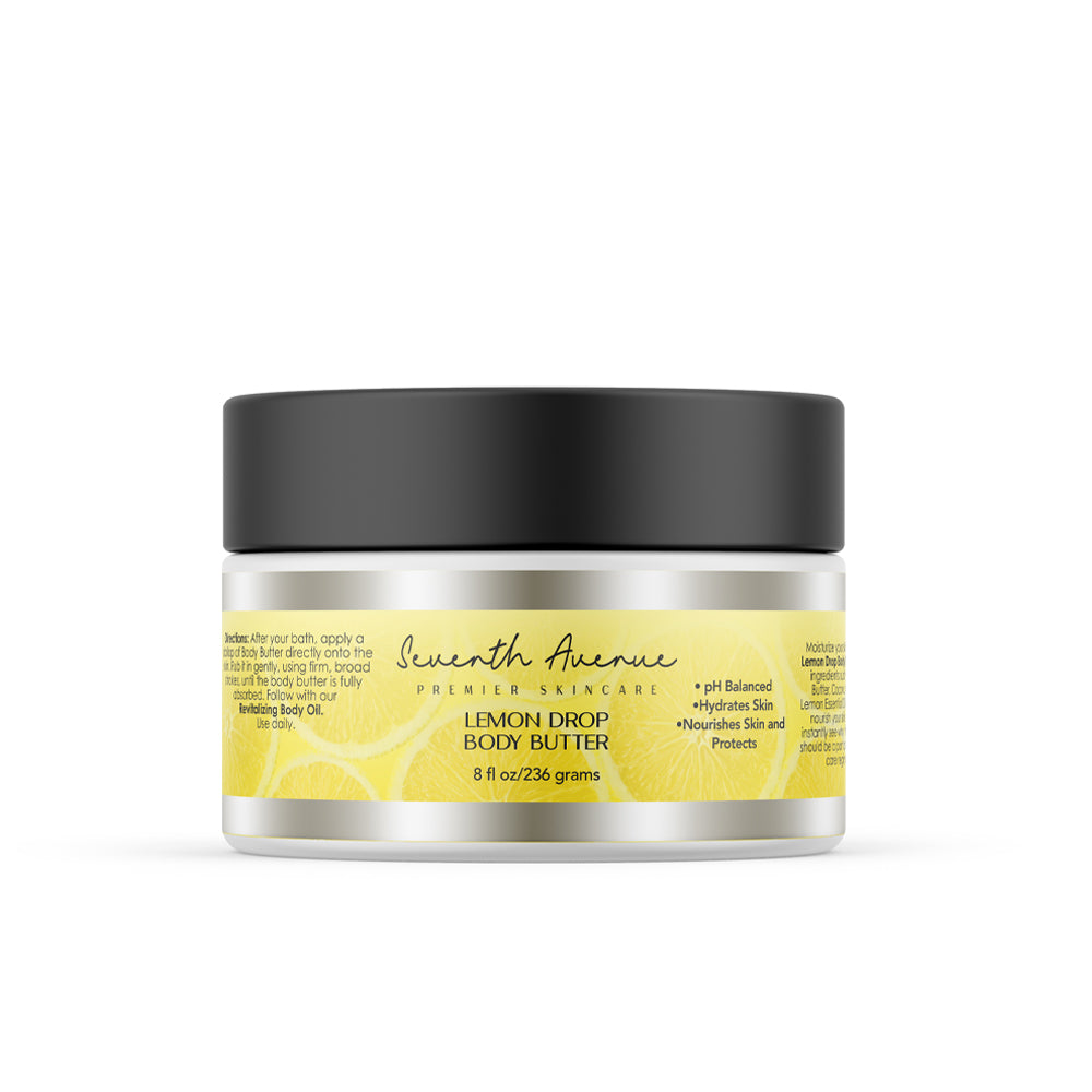 Lemon Drop Vegan Body Butter with Shea Butter, Coconut Oil & Aloe for Skin Repair