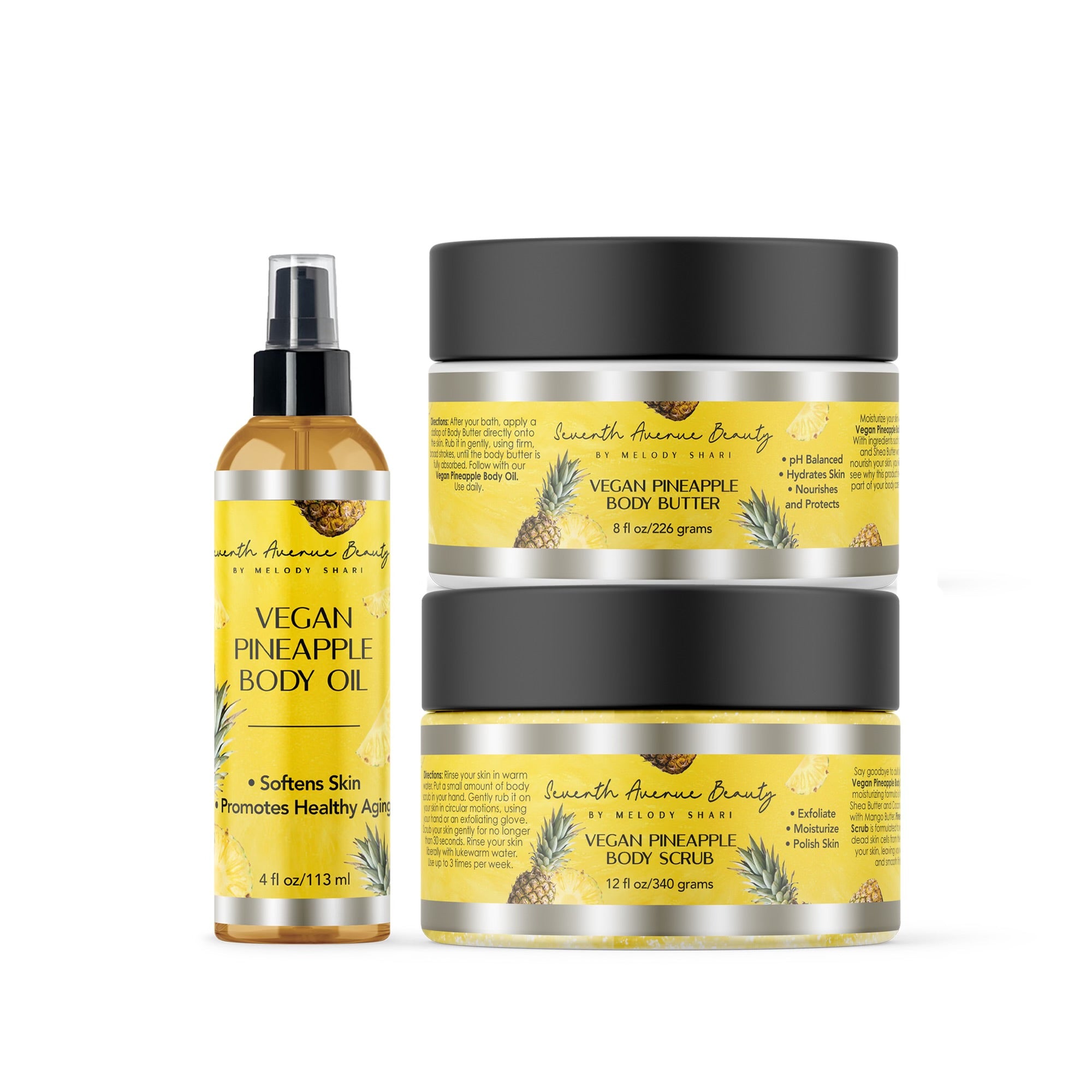 Pineapple Trio-Butter, Scrub & Oil