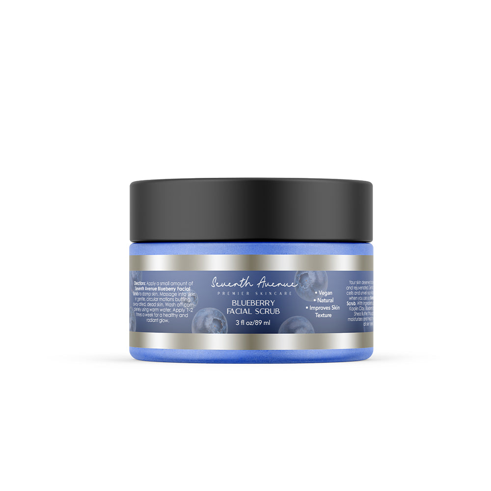 Blueberry  Vegan Facial Sugar Scrub with Blueberry Extract, White Kaolin Clay & shea Butter