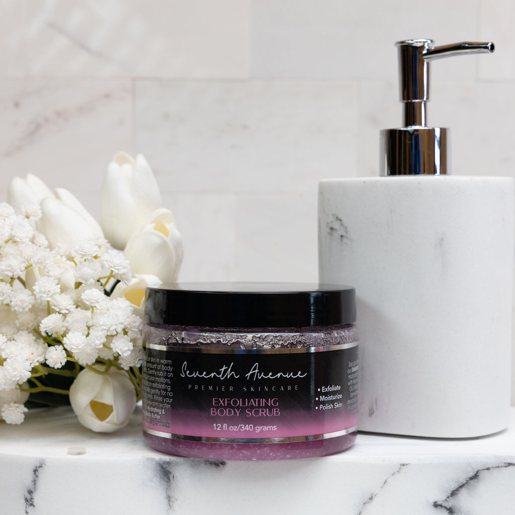 OG Moisturizing Exfoliating Vegan Body Scrub with Shea Butter, Rose Water & Coconut Oil