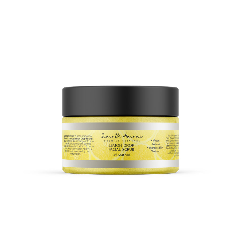 Lemon Drop Vegan Facial Scrub with Shea Butter, Vitamin E & Kaolin Clay