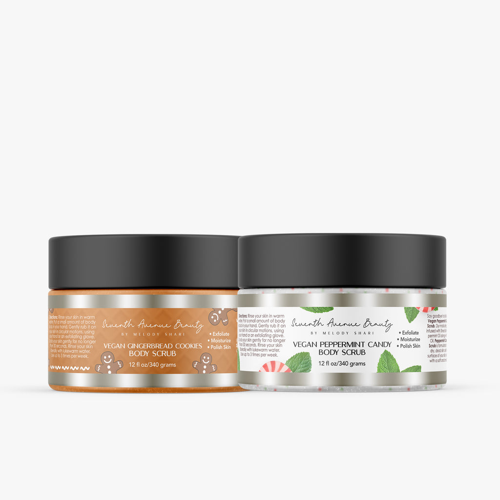 Vegan Peppermint and Vegan Gingerbread Scrub Duo