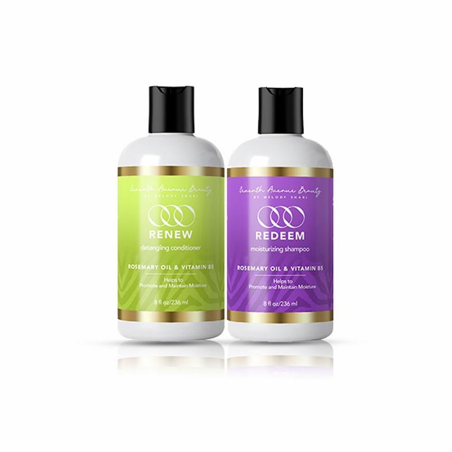 REDEEM & RENEW Vegan Moisturizing Shampoo and Detangling Conditioner Duo