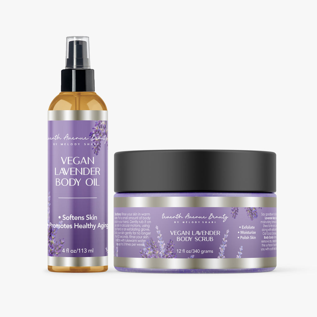 Vegan Lavender Scrub & Oil Duo
