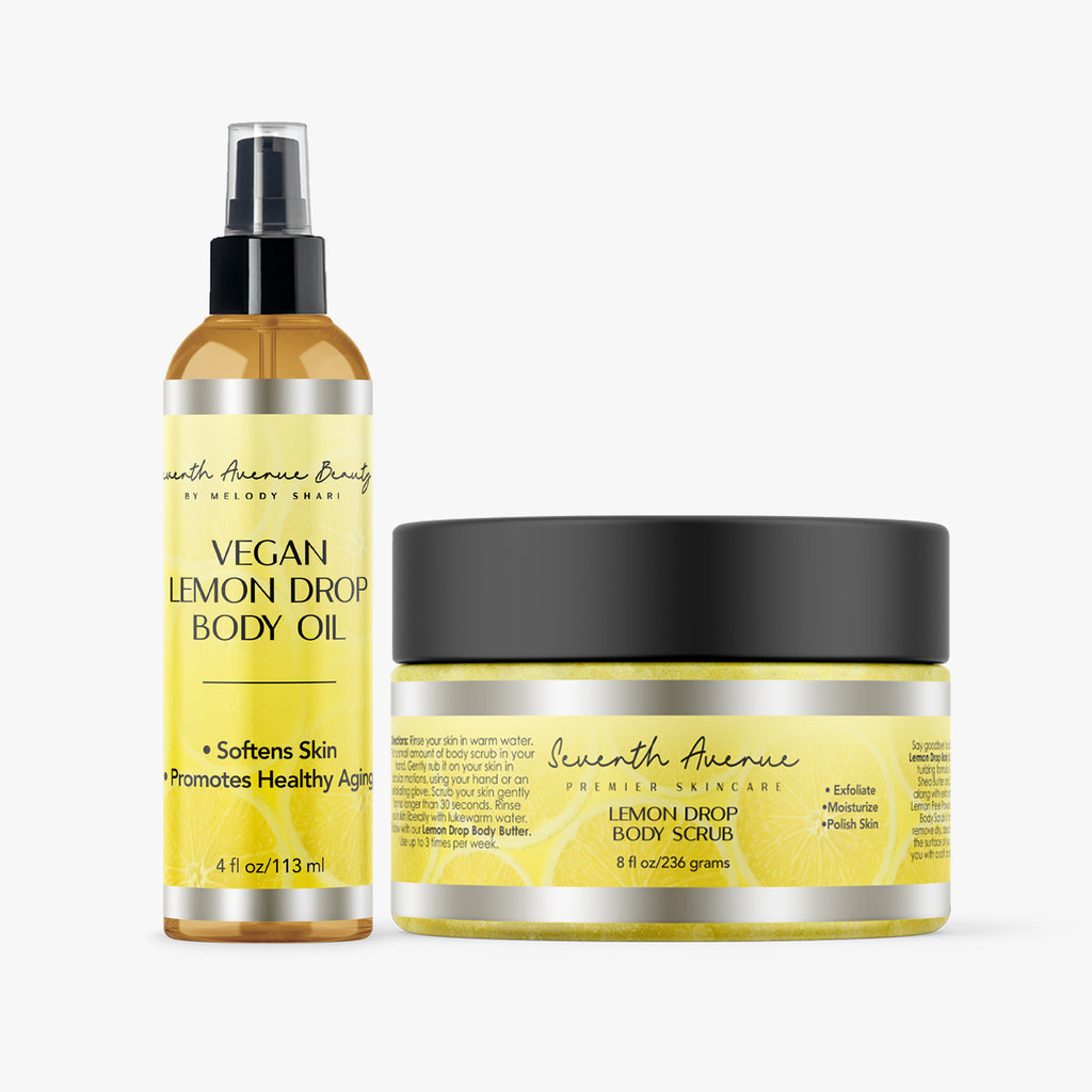 Vegan Lemon Drop Scrub & Oil Duo