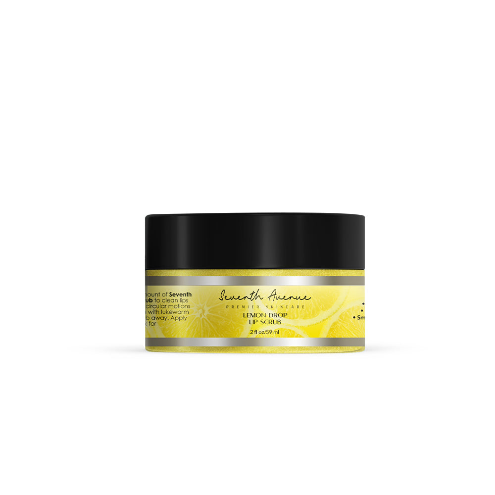 Lemon Drop Vegan Lip Scrub with Castor Oil, Lemon Peel Granules & Vitamin E