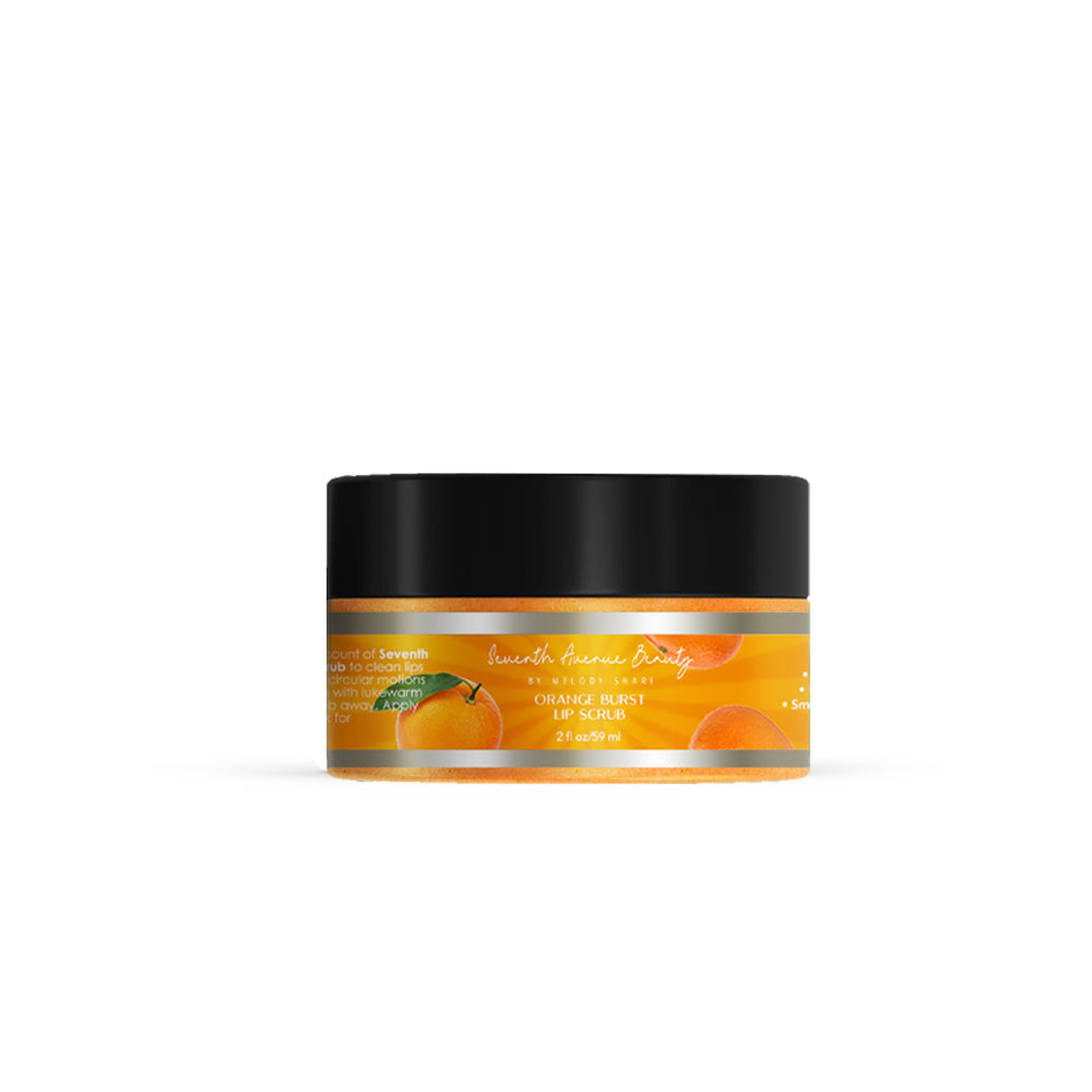 Orange Burst Vegan Sugar Lip Scrub with Orange Peel Powder & Castor Oil for Added Moisture