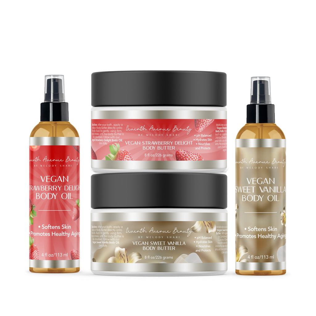 Swirl Bundle- Strawberry and Sweet Vanilla Butters & Oils