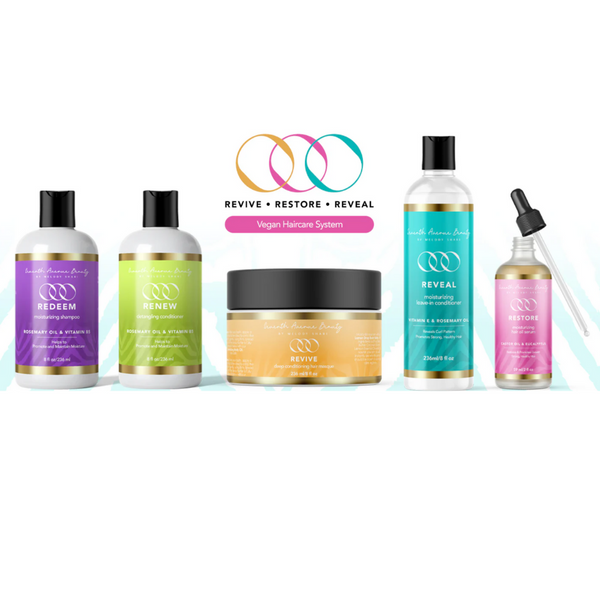 5 Part Bundle Revive, Restore, Reveal , Renew & Redeem | VEGAN HAIRCARE SYSTEM