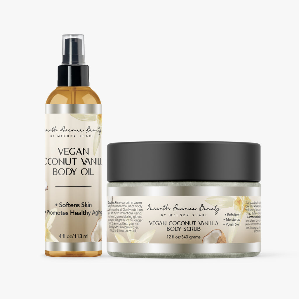 Vegan Coconut Vanilla Duo-Scrub & Oil