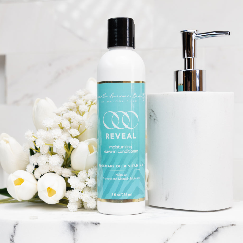 Reveal Vegan Moisturizing Leave-In Conditioner with Olive Oil, Vitamin E & Rosemary Oil for Hair Growth