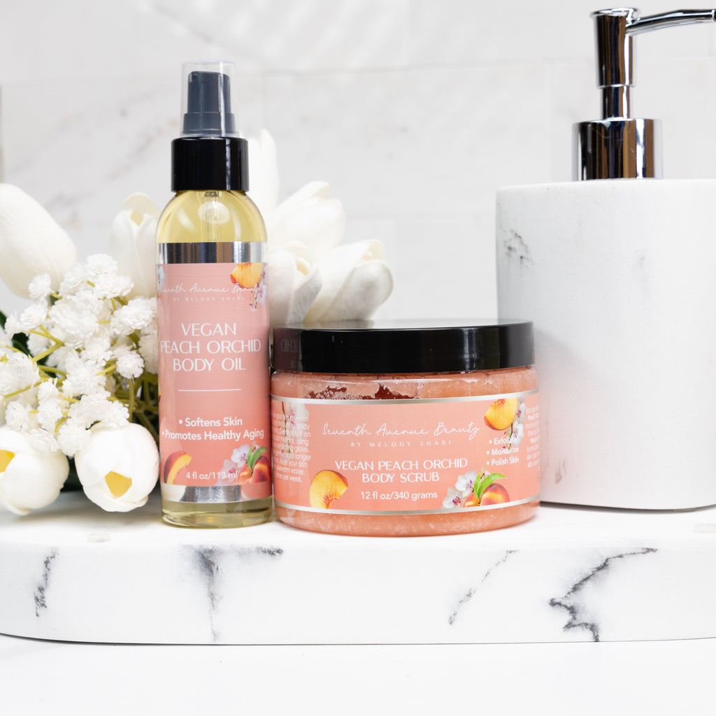Vegan Peach Orchid Duo-Scrub & Oil